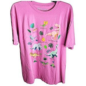 ❤️Box Lunch Pink Dinosaur T-shirt Size Medium NWT